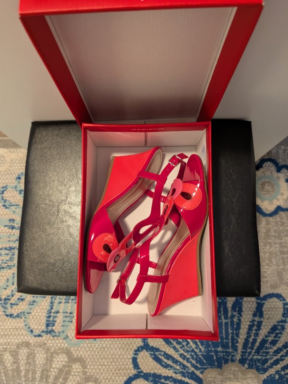 Impo Vashi Red Multi Wedge Sandal